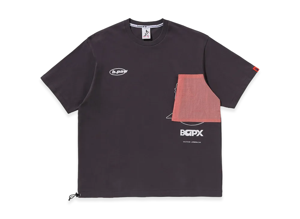 A BATHING APE x KAZUKI KURAISHI Bapx Pocket SS Tee "Charcoal"
