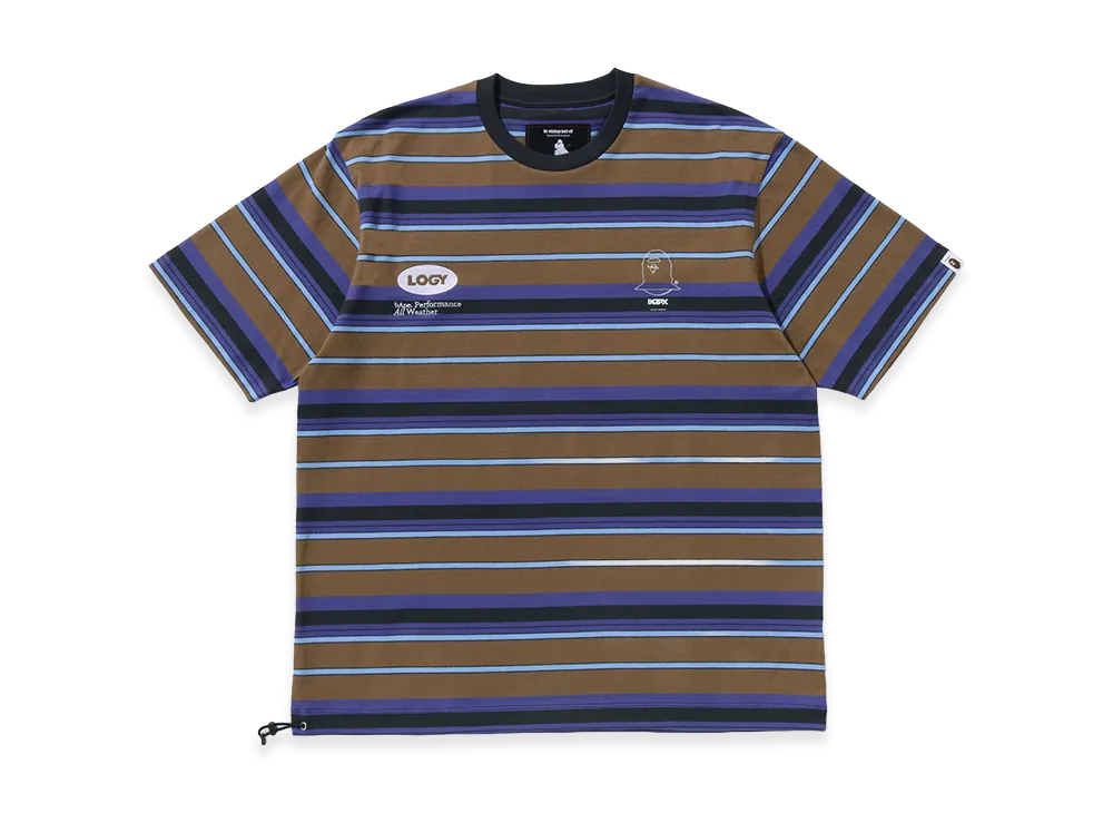 A BATHING APE x KAZUKI KURAISHI Multi Stripe SS Tee "Olive Drab"