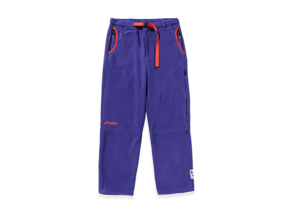 A BATHING APE x KAZUKI KURAISHI Halftone Logo Fleece Belted Pants "Purple"