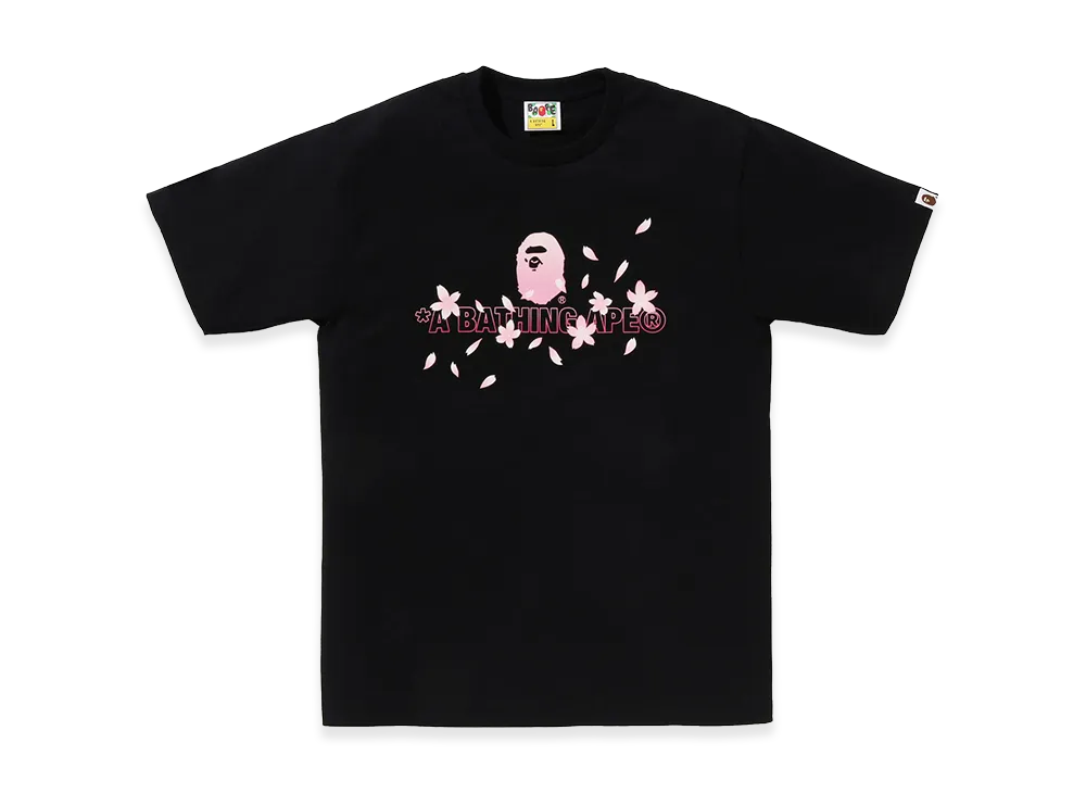 A BATHING APE Sakura Logo Tee "Black"