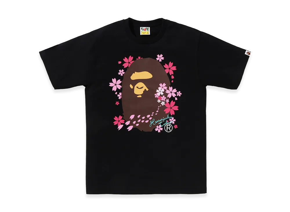 A BATHING APE Sakura Ape Head Tee "Black"