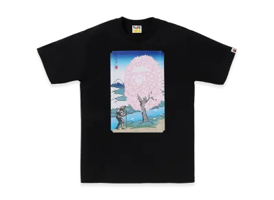 A BATHING APE Japan Sakura Tee "Black"