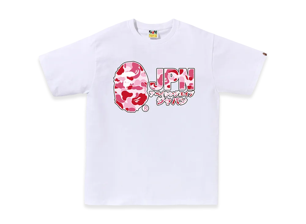 A BATHING APE ABC Camo Jpn Katakana Tee "White"
