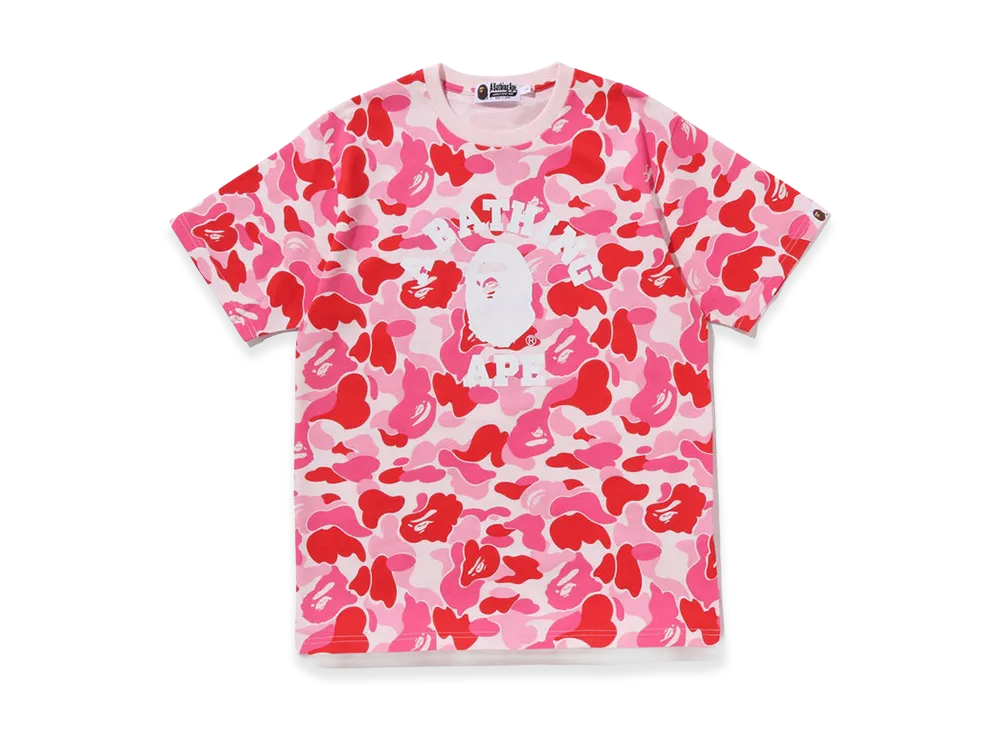 A BATHING APE ABC Camo College Tee "Pink"