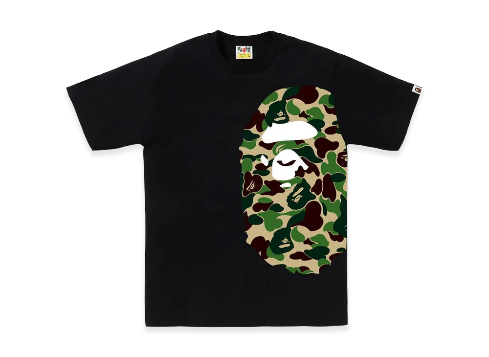A BATHING APE ABC Camo Side Big Ape Head Tee "Black/Green"