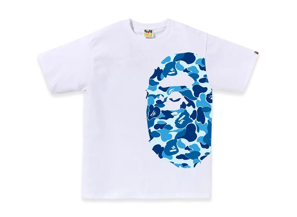A BATHING APE ABC Camo Side Big Ape Head Tee "White/Blue"