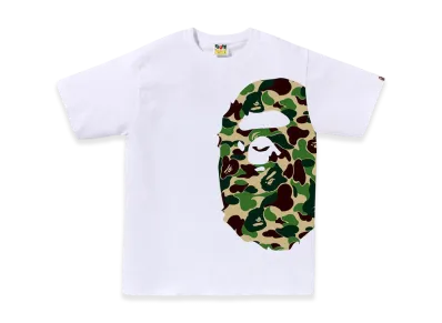 A BATHING APE ABC Camo Side Big Ape Head Tee "White/Green"