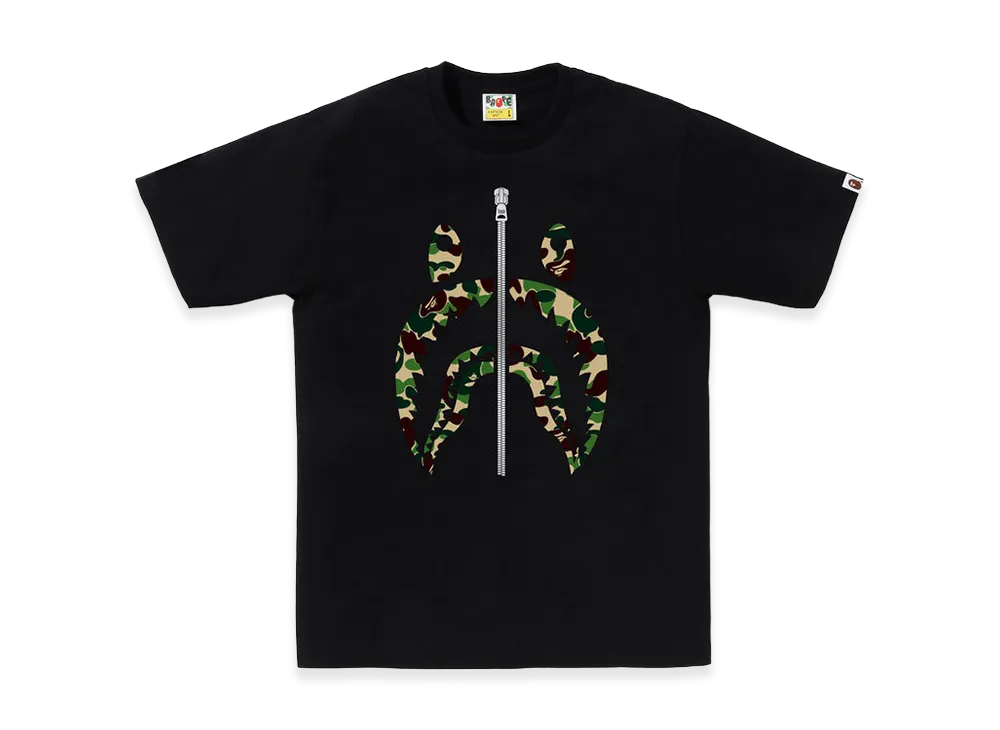 A BATHING APE ABC Camo Shark Tee "Black/Green"