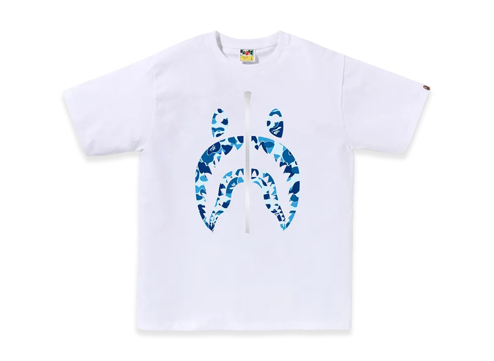 A BATHING APE ABC Camo Shark Tee "White/Blue"