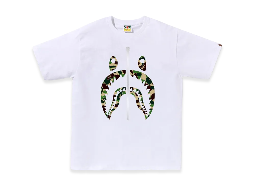 A BATHING APE ABC Camo Shark Tee "White/Green"