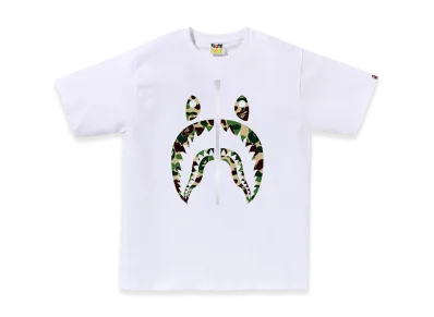 A BATHING APE ABC Camo Shark Tee "White/Green"