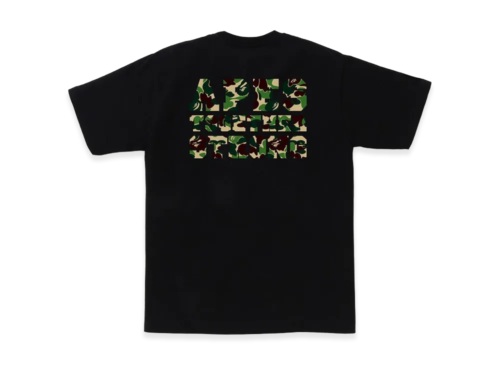 A BATHING APE ABC Camo College ATS Tee "Black/Green"
