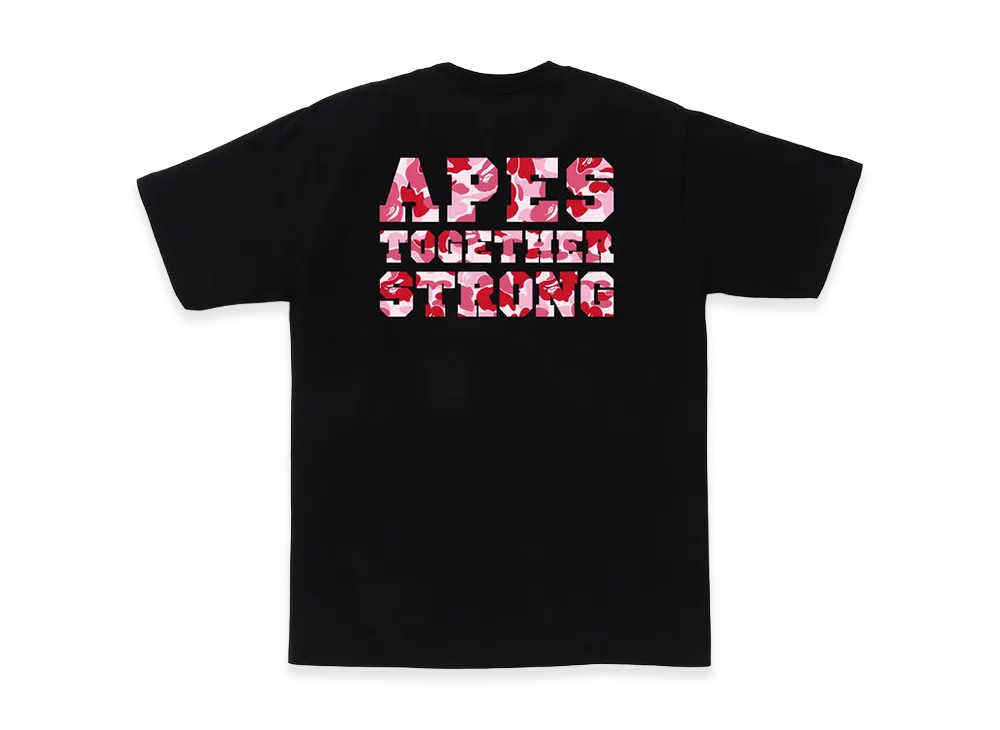 A BATHING APE ABC Camo College ATS Tee "Black/Pink"