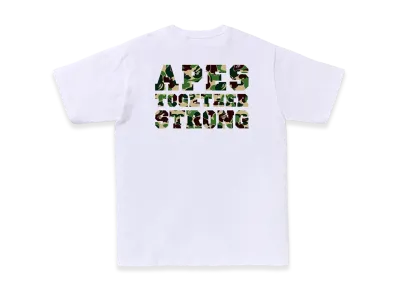 A BATHING APE ABC Camo College ATS Tee "White/Green"
