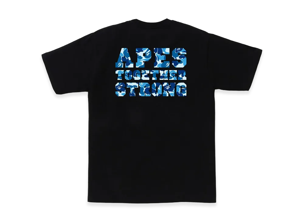 A BATHING APE ABC Camo College ATS Tee "Black/Blue"