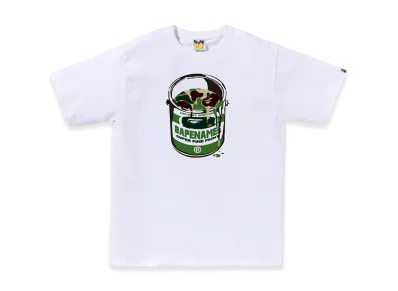A BATHING APE ABC Camo Paint Can Tee "White/Green"