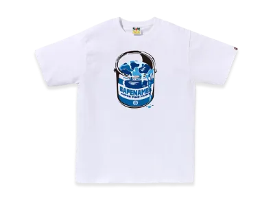 A BATHING APE ABC Camo Paint Can Tee "White/Blue"