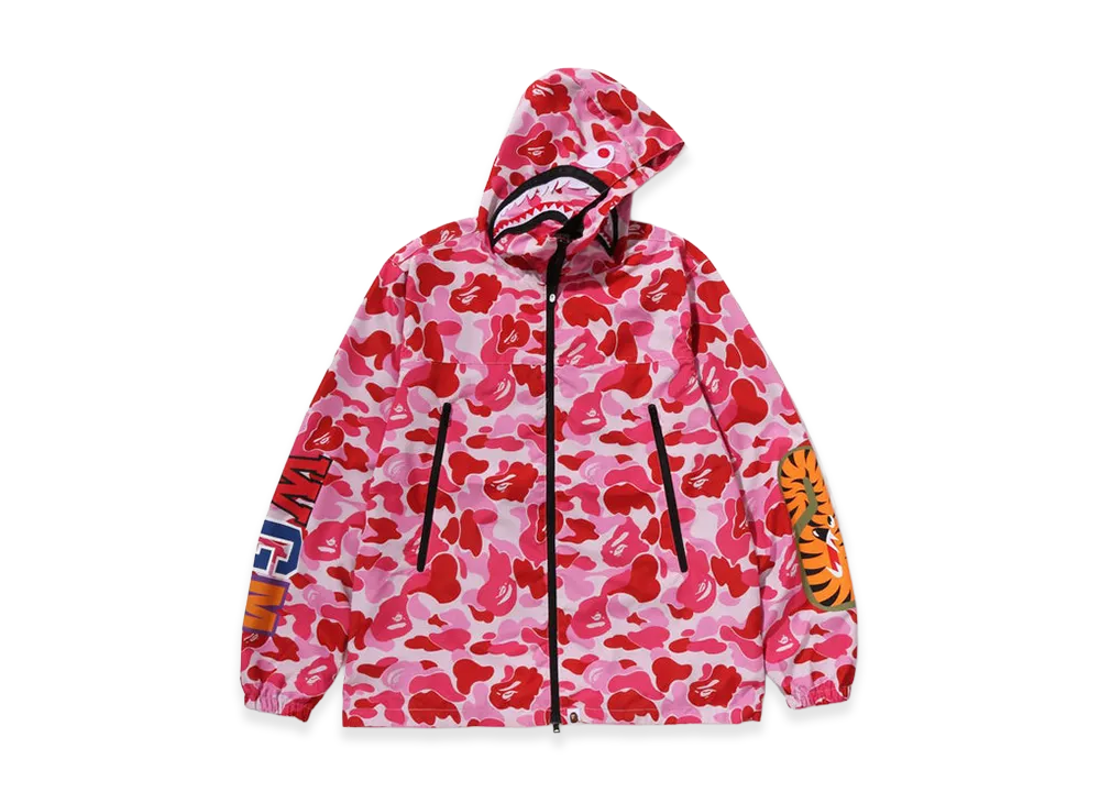 A BATHING APE ABC Camo Shark Hoodie Jacket "Pink"