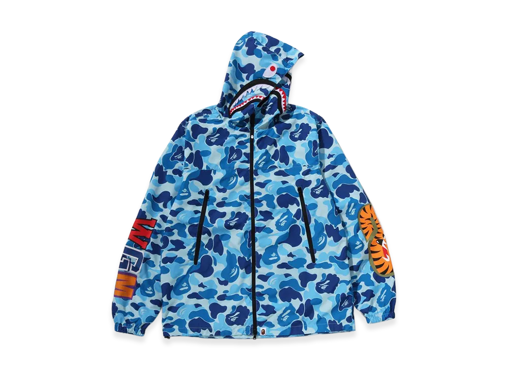 A BATHING APE ABC Camo Shark Hoodie Jacket "Blue"