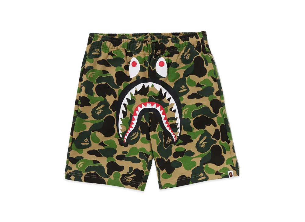 A BATHING APE ABC Camo Shark Sweat Shorts "Green"
