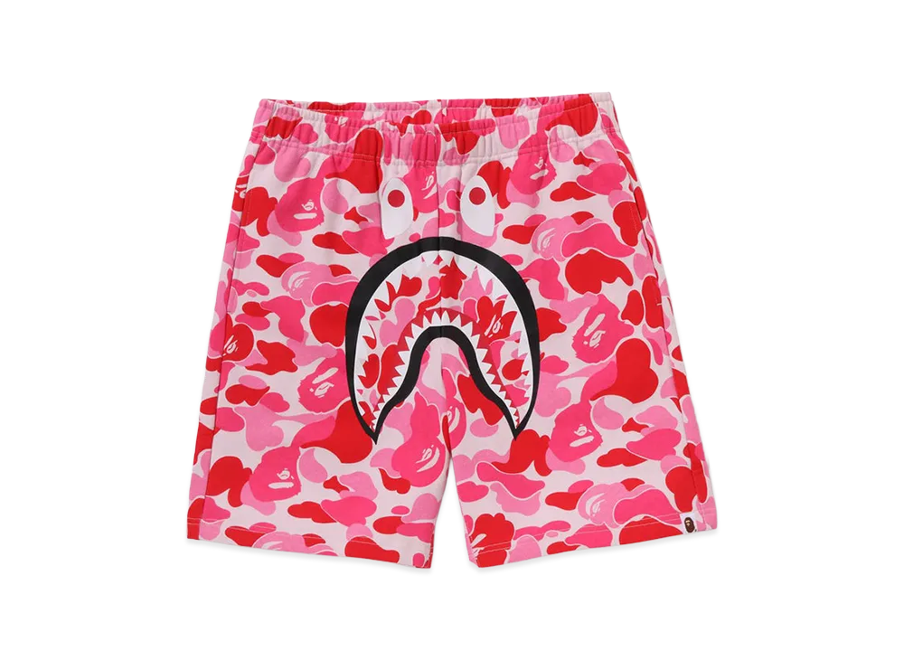 A BATHING APE ABC Camo Shark Sweat Shorts "Pink"