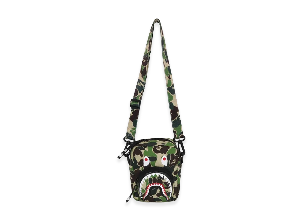 A BATHING APE ABC Camo Shark Mini Bag "Green"