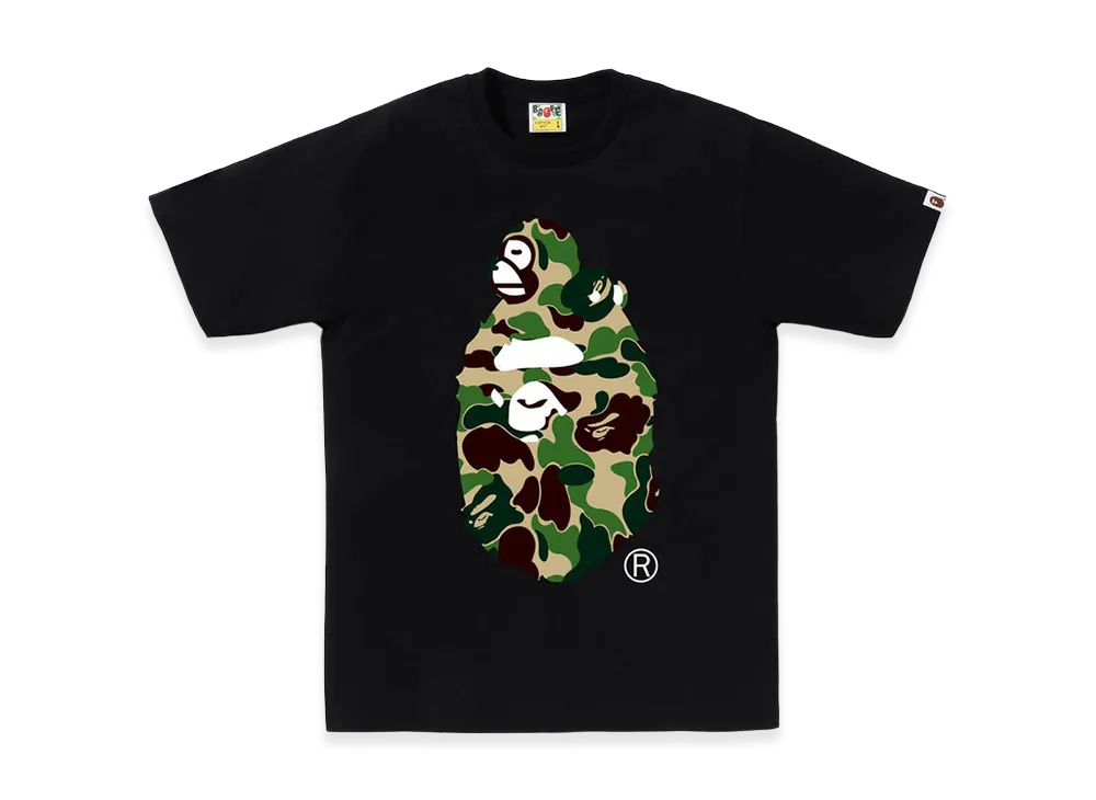 A BATHING APE ABC Camo Milo On Big Ape Tee "Black/Green"