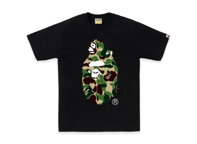 A BATHING APE ABC Camo Milo On Big Ape Tee "Black/Green"