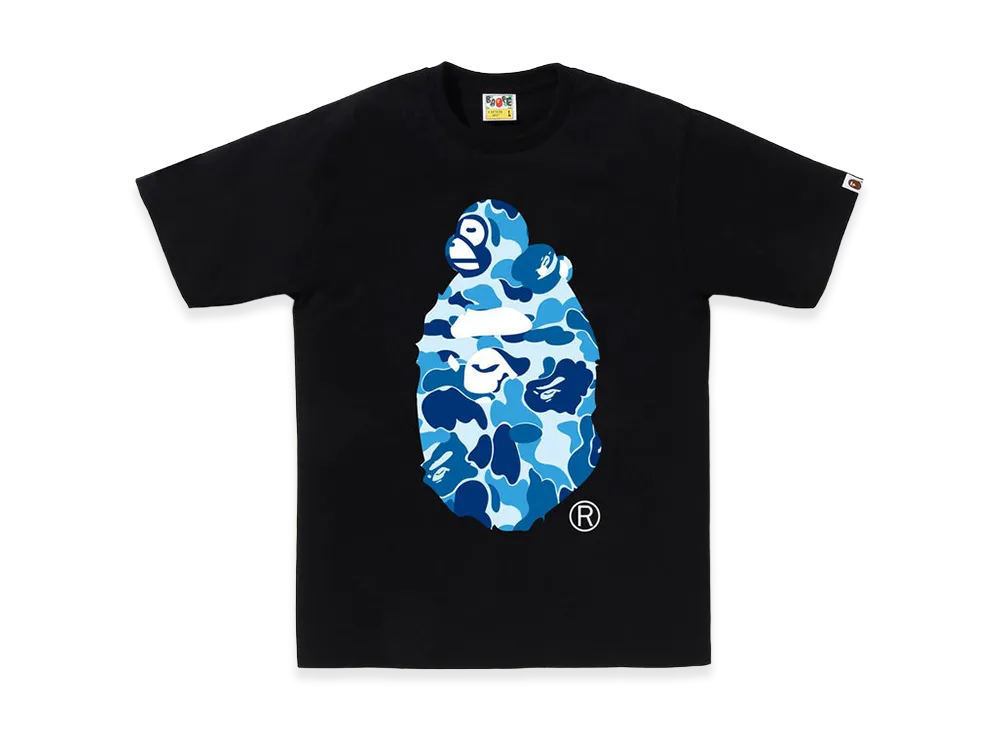 A BATHING APE ABC Camo Milo On Big Ape Tee "Black/Blue"
