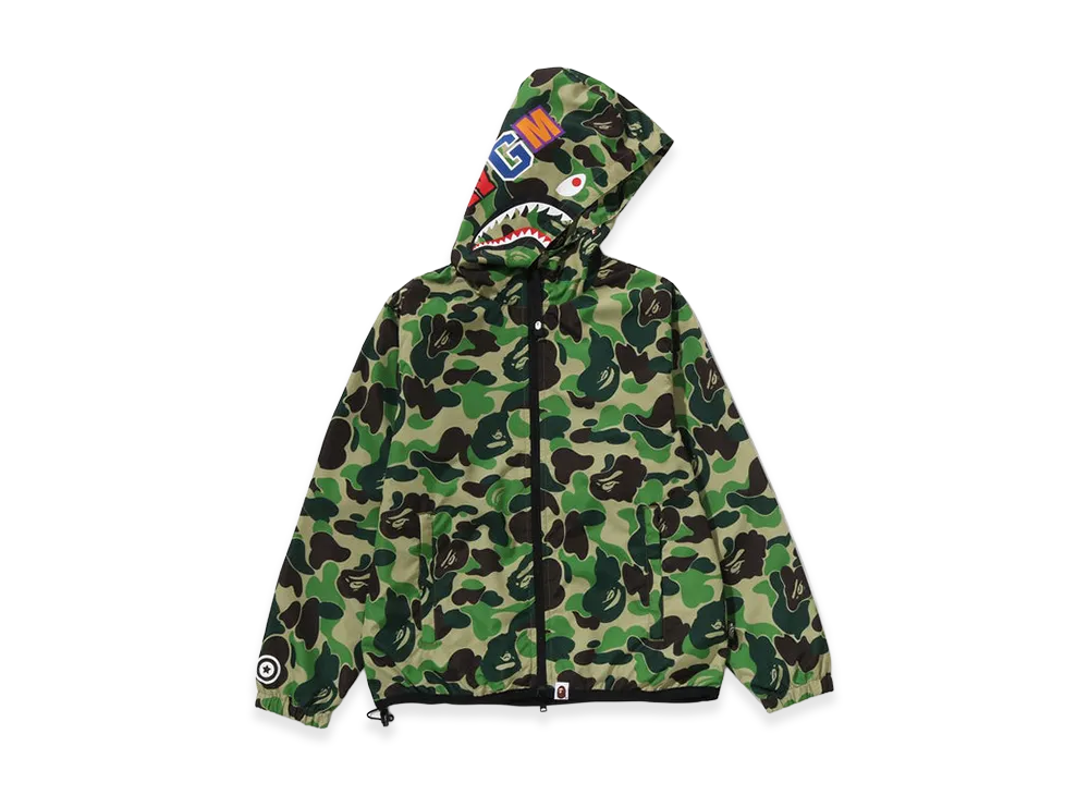 A BATHING APE Women's ABC Camo Shark Hoodie Jacket "Green"