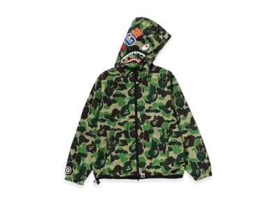 A BATHING APE Women's ABC Camo Shark Hoodie Jacket "Green"