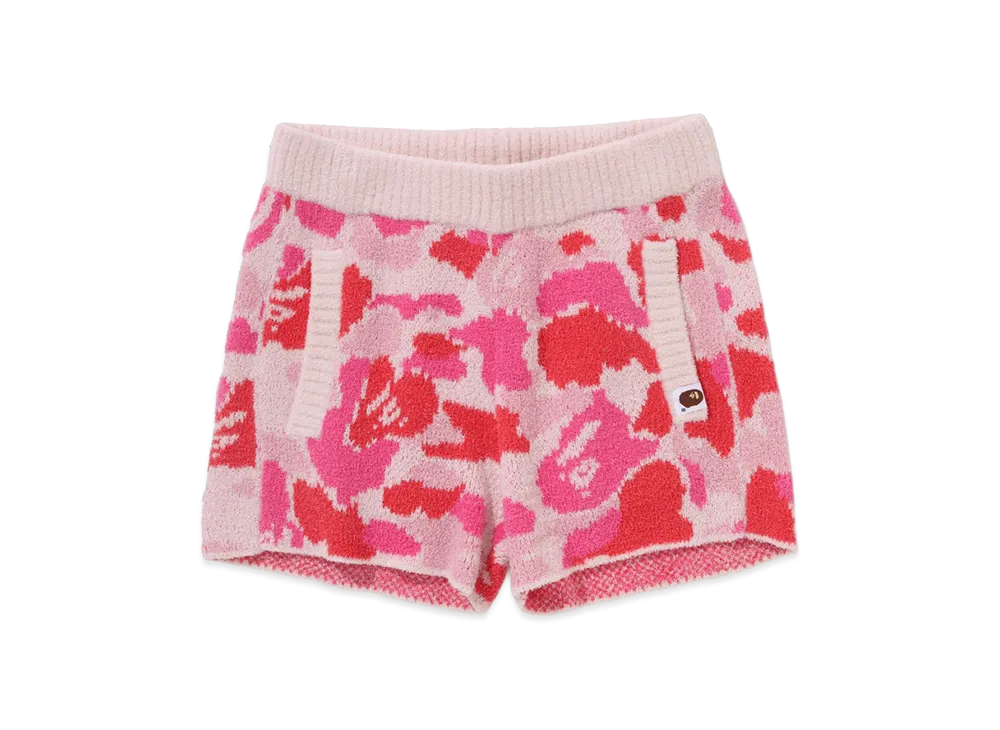 A BATHING APE Women's ABC Camo Towel Jacquard Shorts "Pink"