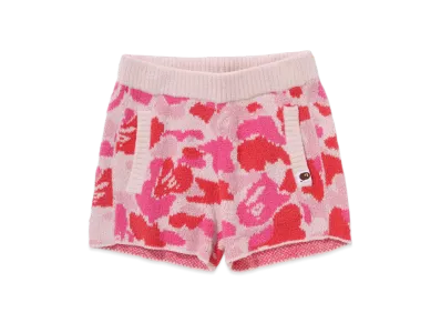 A BATHING APE Women's ABC Camo Towel Jacquard Shorts "Pink"