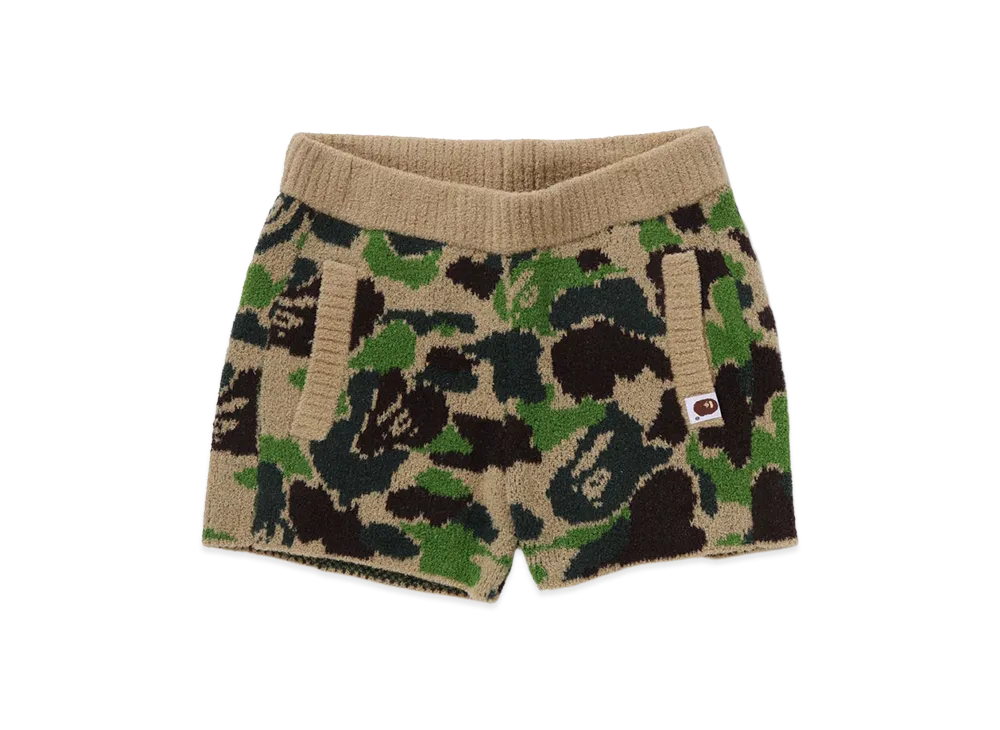 A BATHING APE Women's ABC Camo Towel Jacquard Shorts "Green"