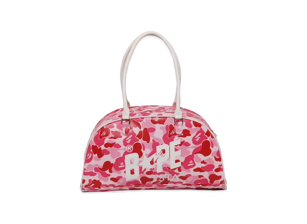 A BATHING APE Women's ABC Camo Bowling Bag "Pink"