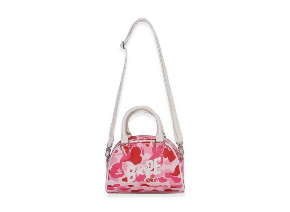 A BATHING APE Women's ABC Camo Mini Bowling Bag "Pink"