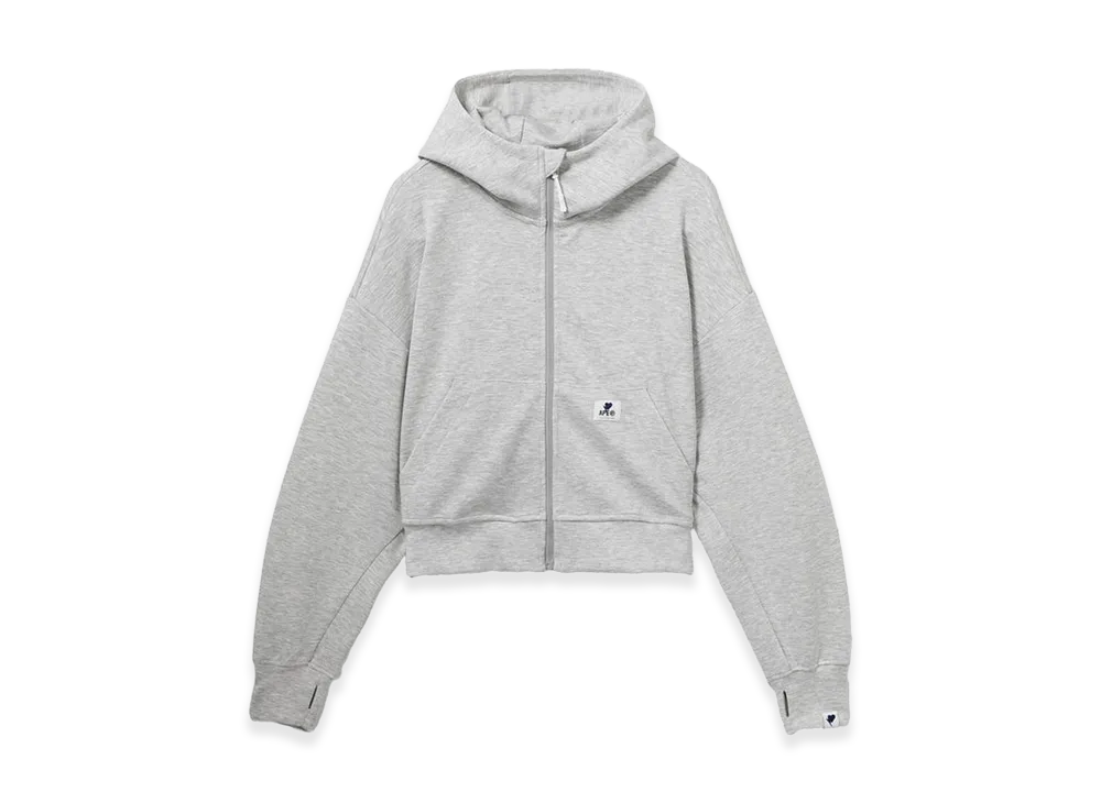 A BATHING APE Women's Crop Zip-Up Jacket "Gray"