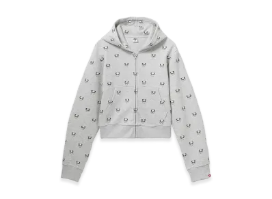 A BATHING APE Women's Milo Pd Hooded Zip Up Sweat "Gray"