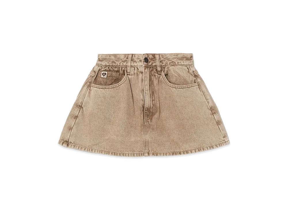 A BATHING APE Women's Ruffle Skirt "Beige"
