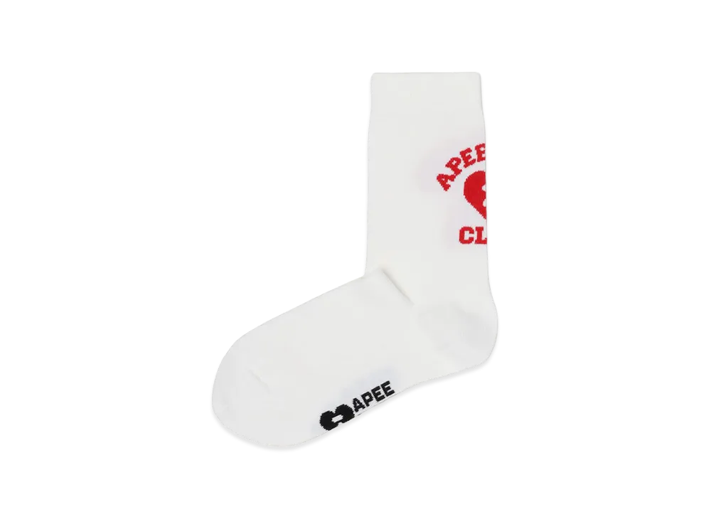 A BATHING APE Women's Back Graphic Socks "White"