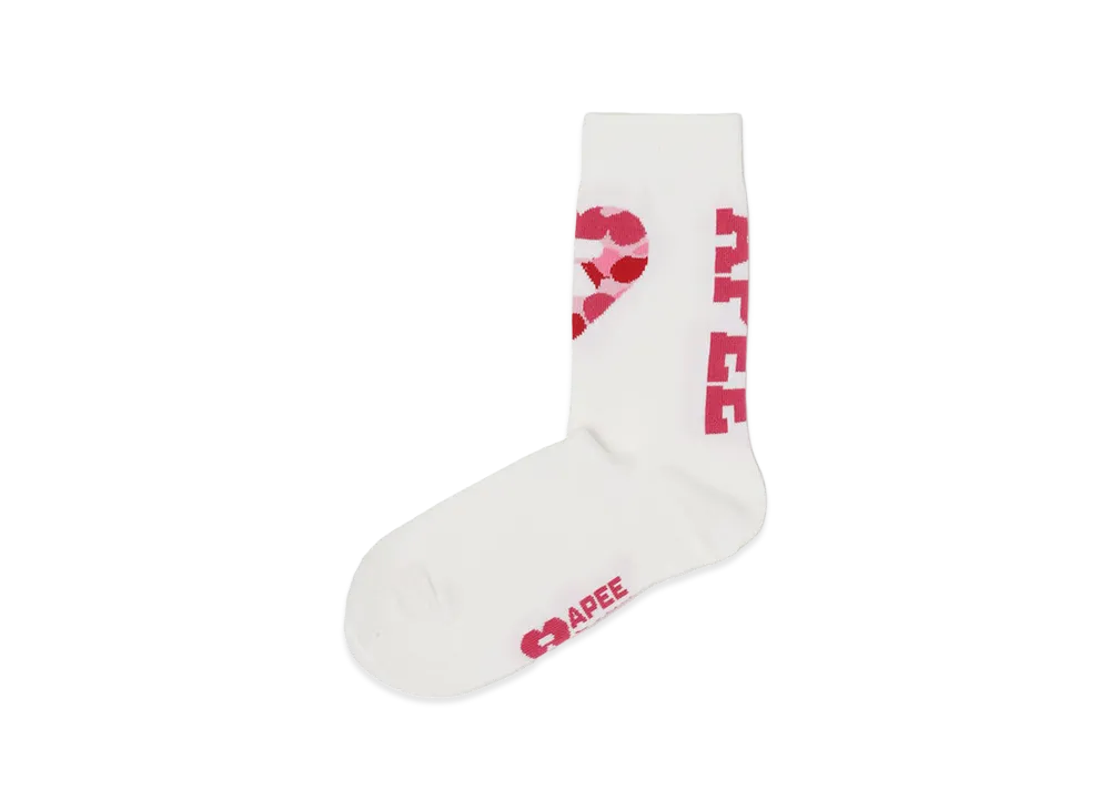 A BATHING APE Women's Intarsia Socks "White"