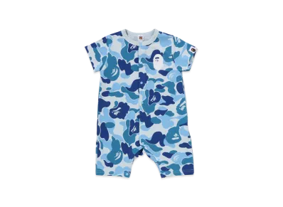 A BATHING APE Kids ABC Camo Ape Head Rompers "Blue"