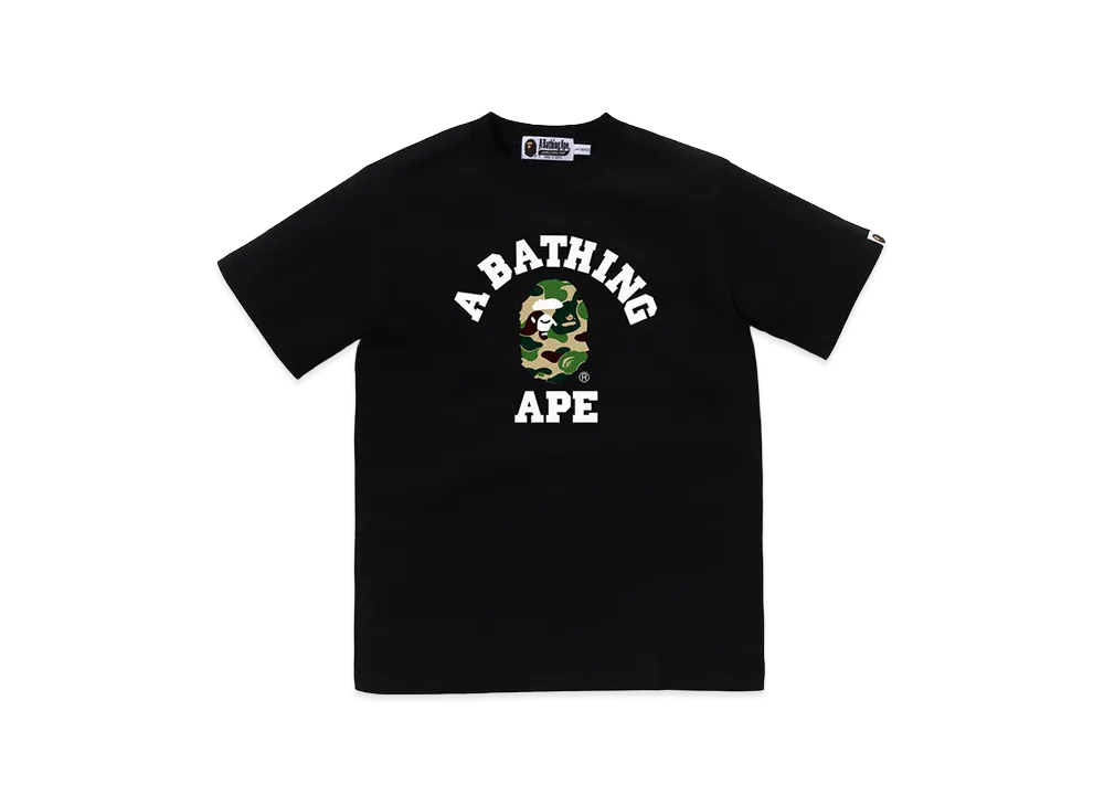 A BATHING APE Kids ABC Camo College Tee "Black/Green"