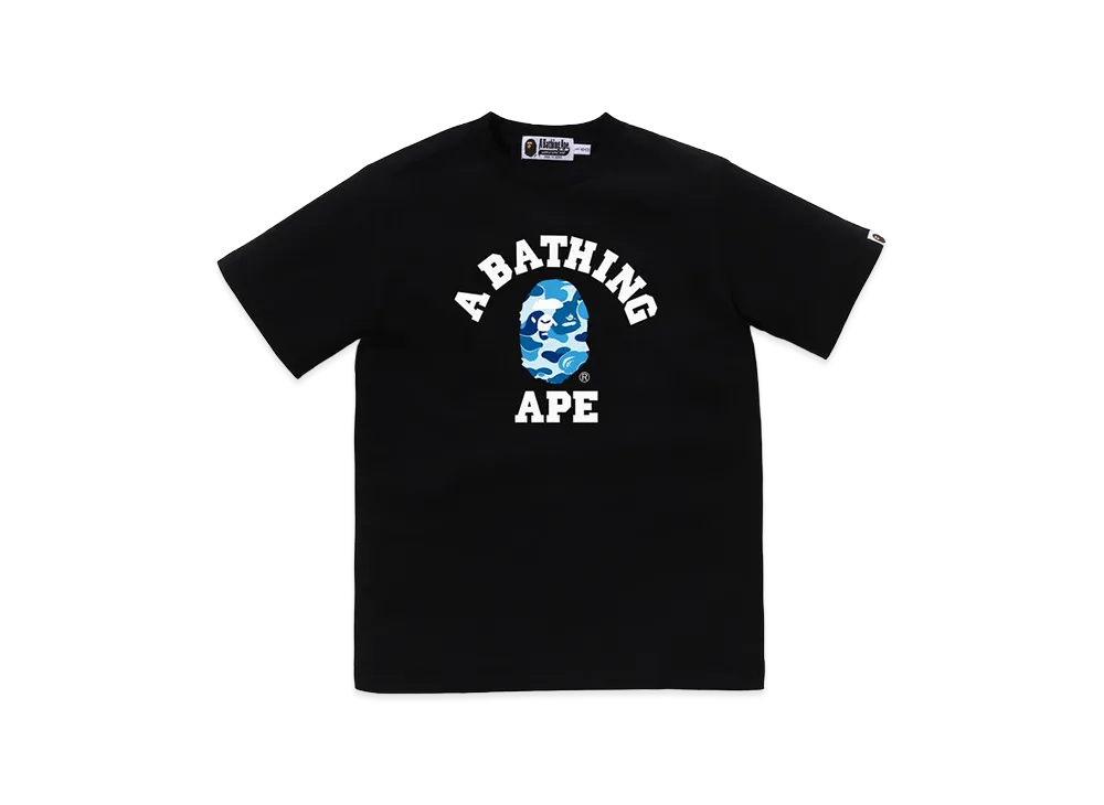 A BATHING APE Kids ABC Camo College Tee "Black/Blue"