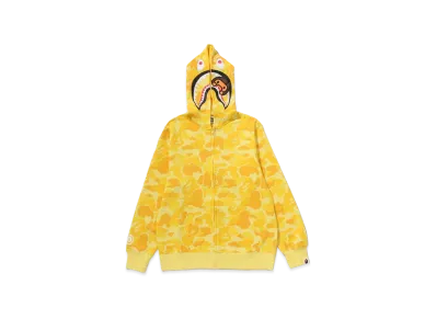 A BATHING APE Kids ABC Camo Milo Shark Zip Hoodie "Yellow"