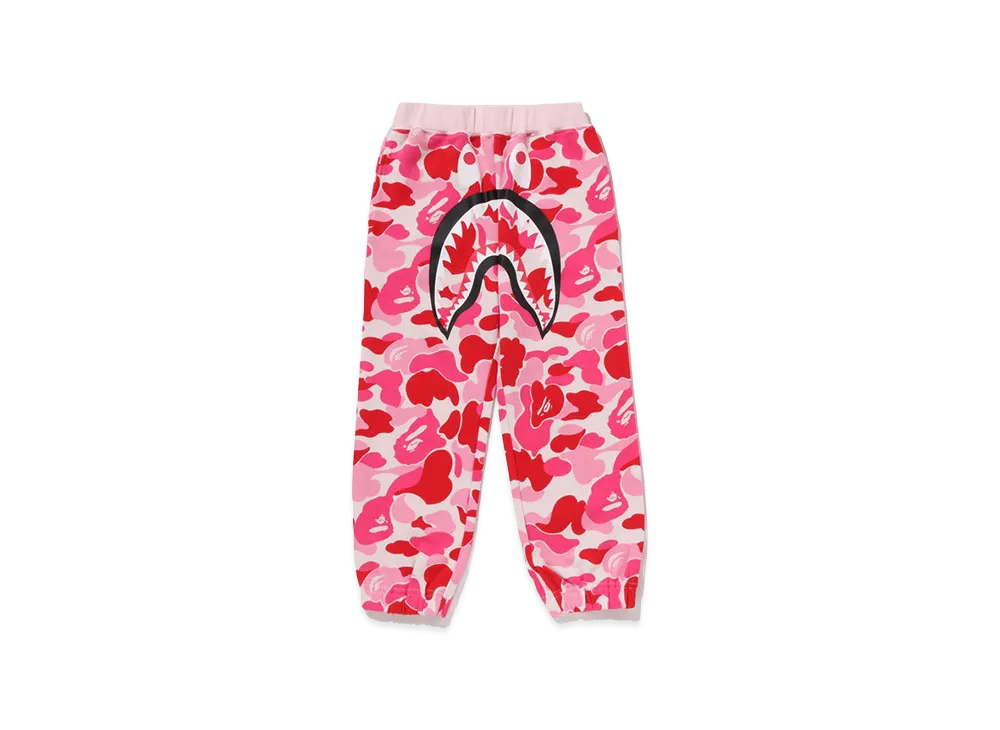 A BATHING APE Kids ABC Camo Shark Sweat Pants "Pink"