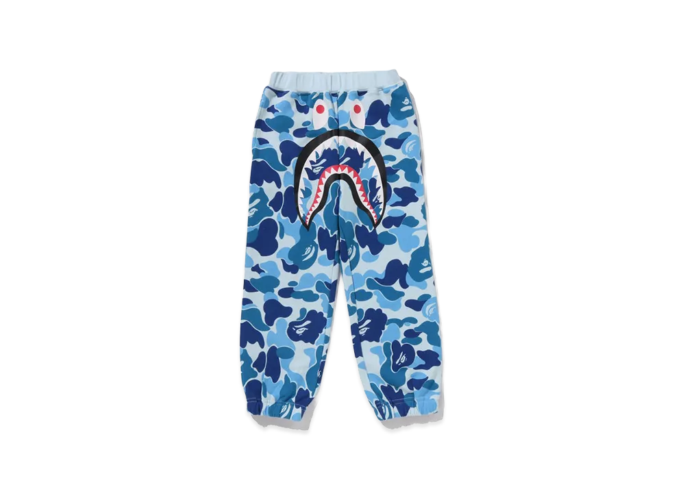 A BATHING APE Kids ABC Camo Shark Sweat Pants "Blue"