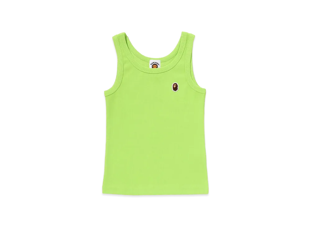 A BATHING APE Kids Ape Head Tank Top "Green"