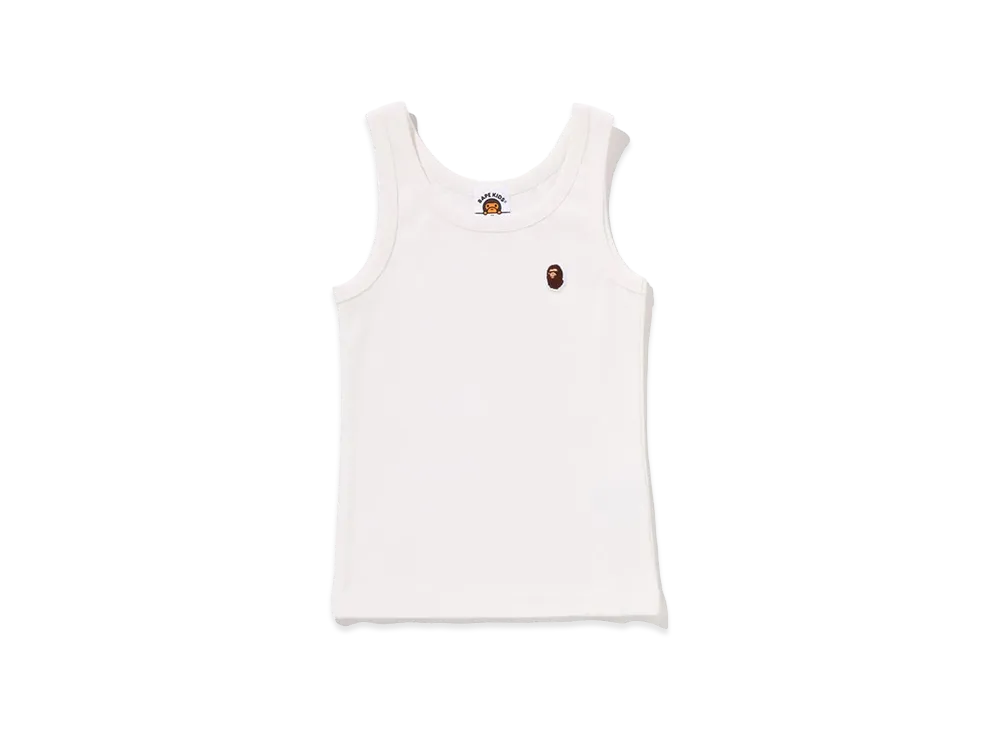 A BATHING APE Kids Ape Head Tank Top "White"