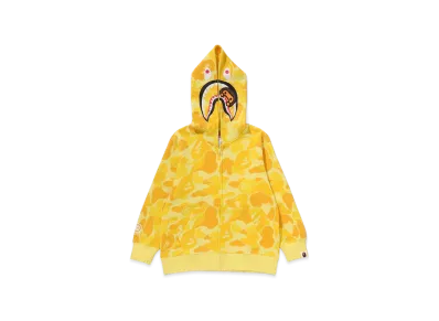 A BATHING APE Kids ABC Camo Milo Shark Zip Hoodie "Yellow"